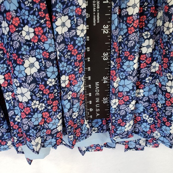 GAP Blue and Red Floral Long Sleeve Dress - Picture 7 of 7